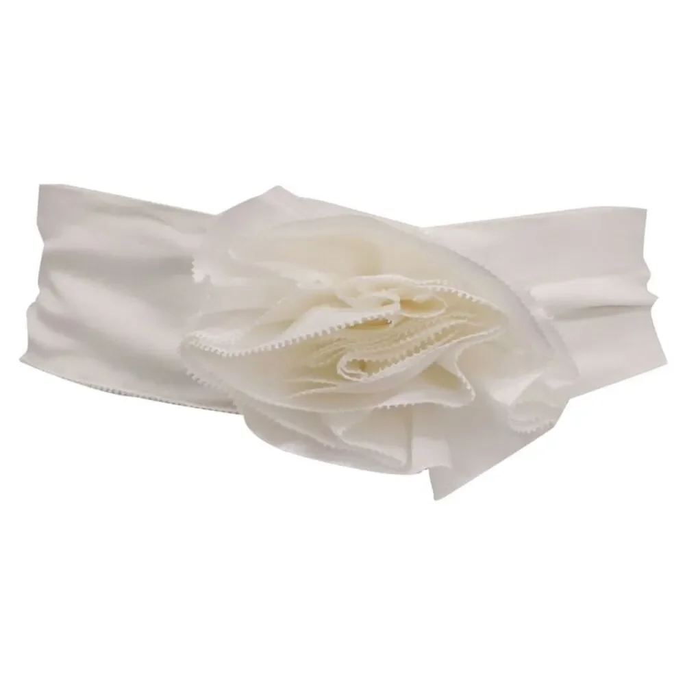 Zimmermann Flower Neck Scarf in Ivory Viscose